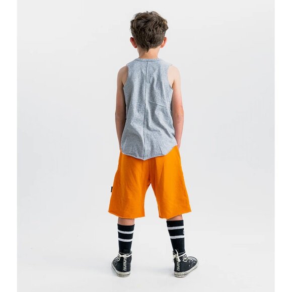 Nununu Control Freak Sweatshorts in Orange Sun - Picture 4 of 5